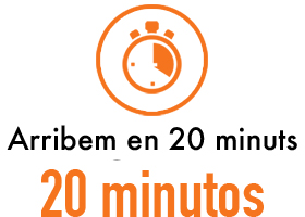 Llegamos en 20 minutos